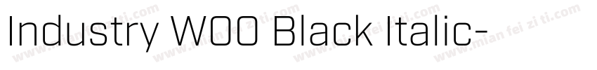 Industry W00 Black Italic字体转换